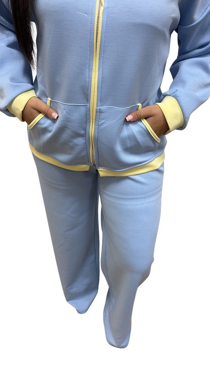 ENSEMBLE FEMME cozy street bleu