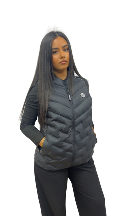 VESTE DOUBLEHOOD sans manches TOD 02 BLACK