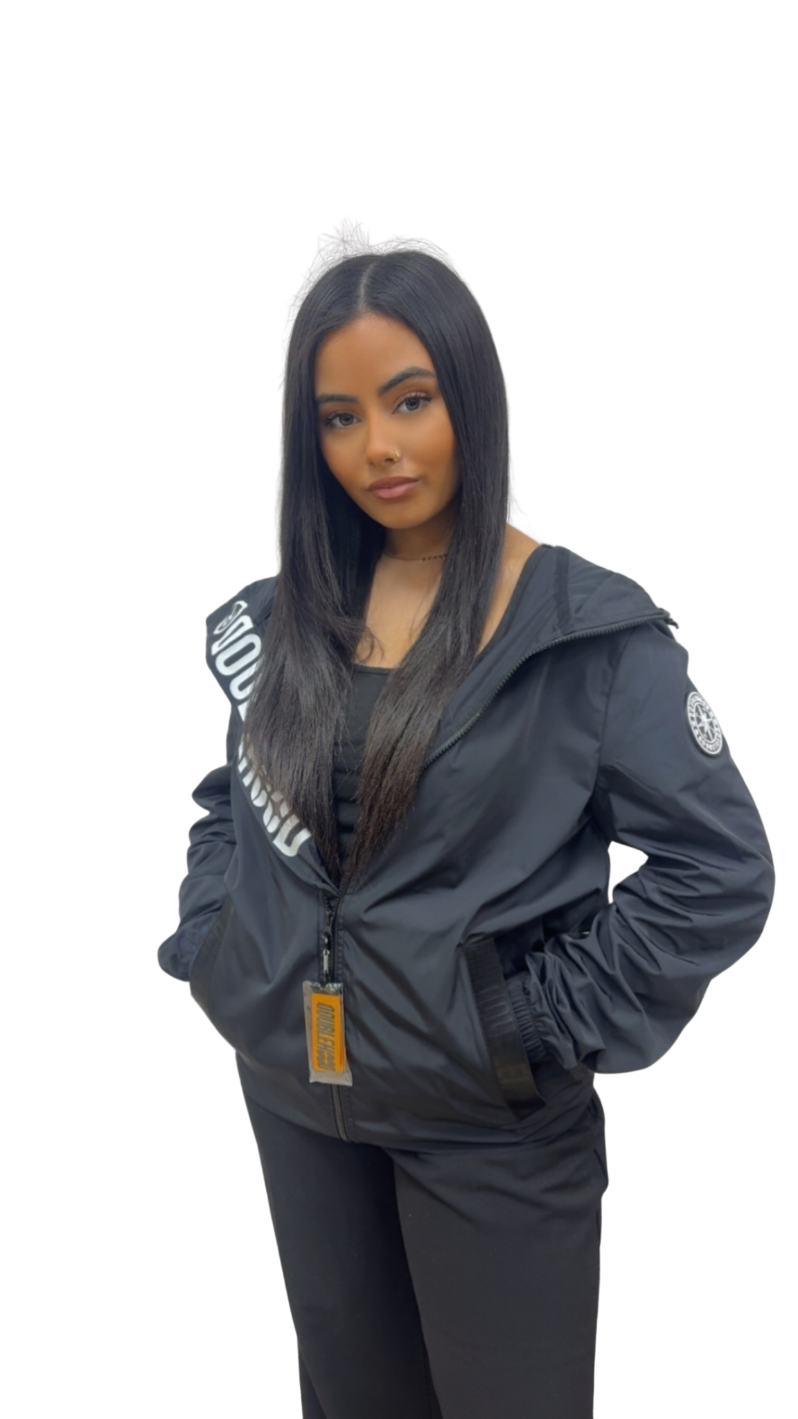 GILET DOUBLEHOOD ONIX 04 BLACK WHITE