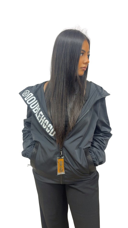 GILET DOUBLEHOOD ONIX 04 BLACK WHITE