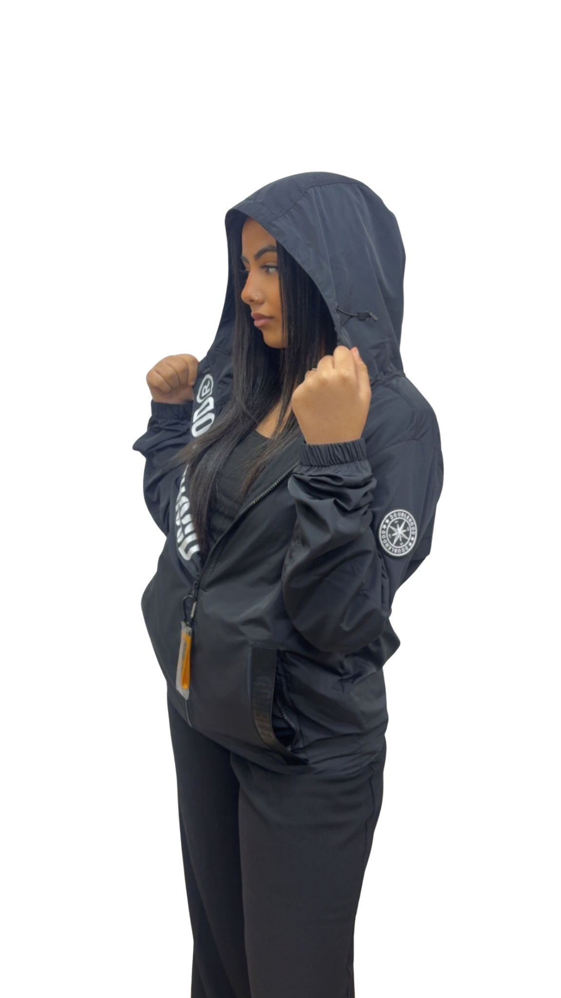 GILET DOUBLEHOOD ONIX 04 BLACK WHITE