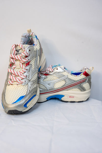 BASKETS MIZUNO MXR BLANC-BLEU-ROUGE