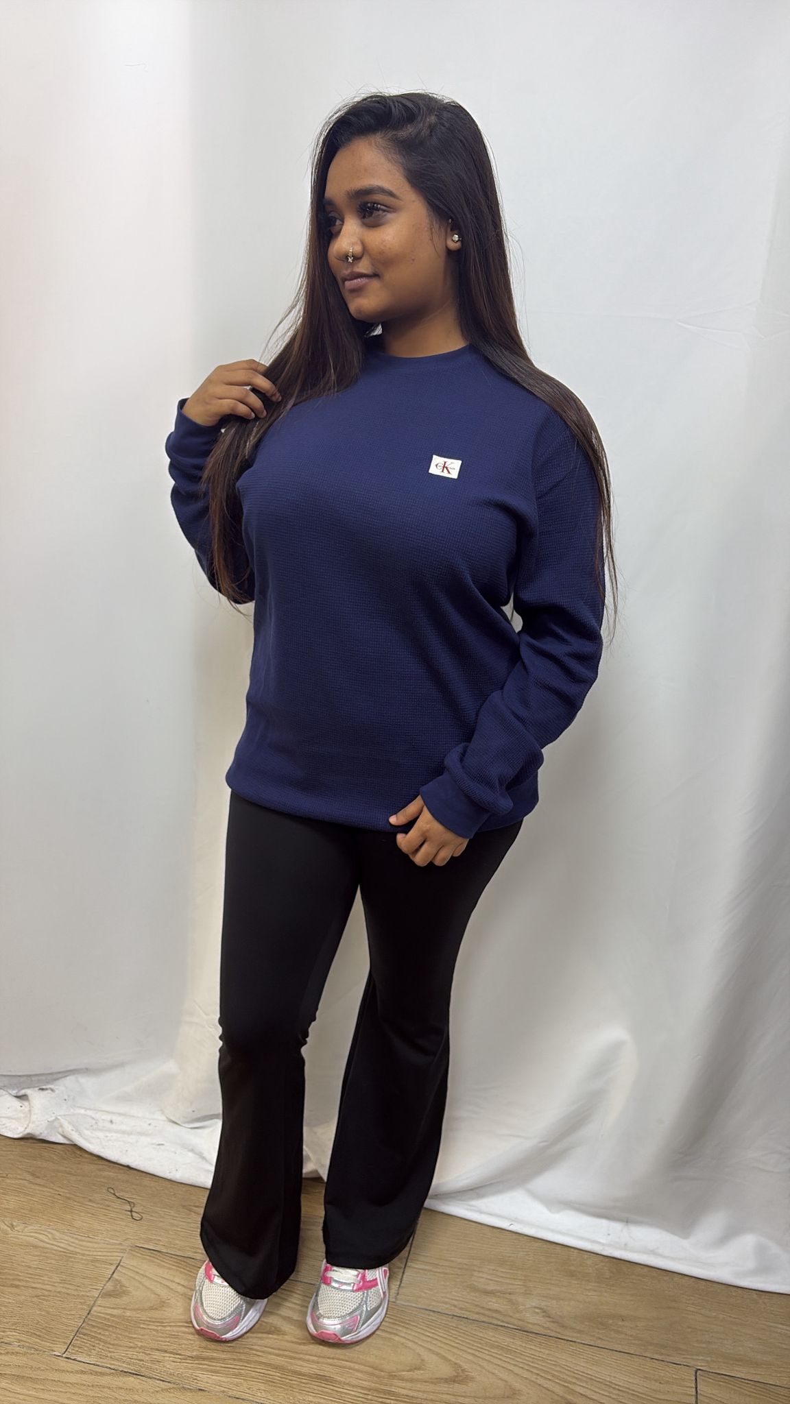Pull bleu marine Calvin Klein en maille