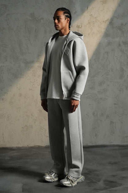 ENSEMBLE GRIS IKAO MOTIF CŒUR  LP-2658