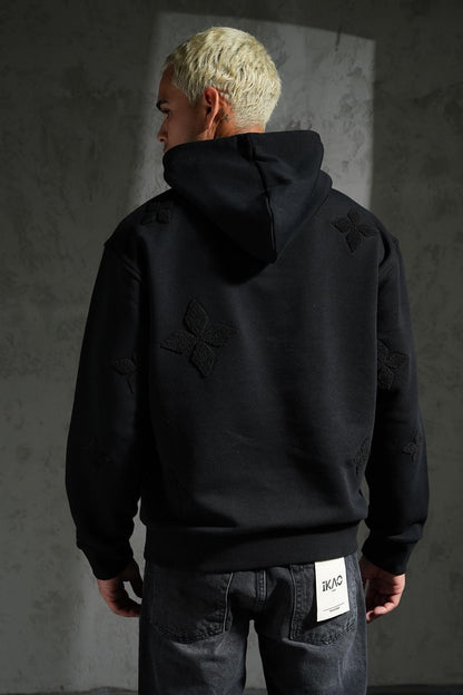 PULL NOIR  IKAO MOTIF TREFLE