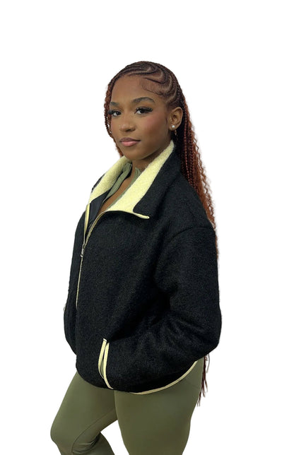 GILET POLAIRE TENDANCE NOIR