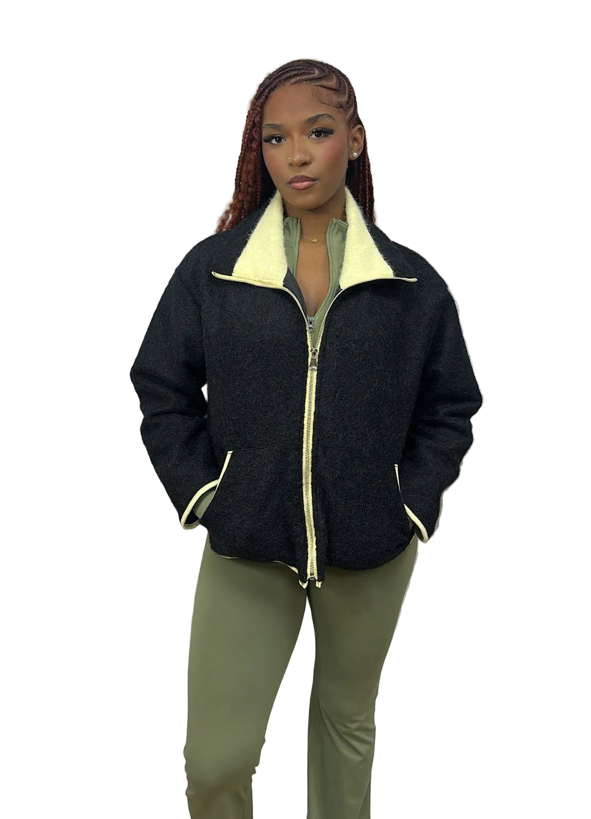 GILET POLAIRE TENDANCE NOIR