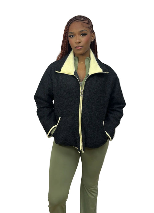 GILET POLAIRE TENDANCE NOIR