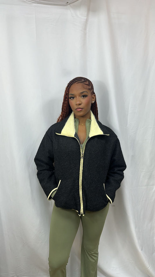 GILET POLAIRE TENDANCE NOIR